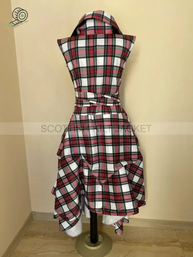 Plaid Tartan Steampunk dress, Party Dress, Burlesque Dress