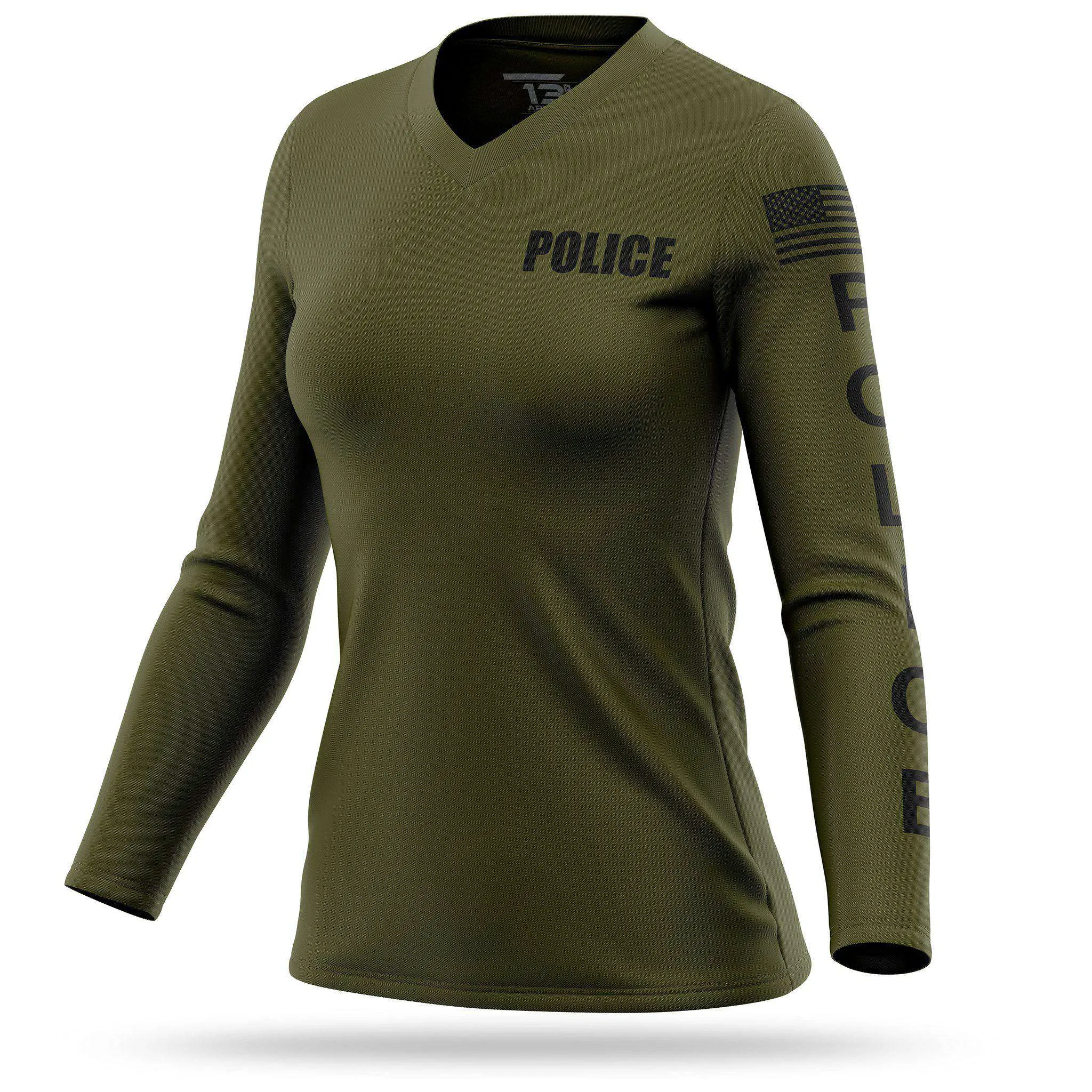 [POLICE] Women's Utility Long Sleeve [GRN/BLK]