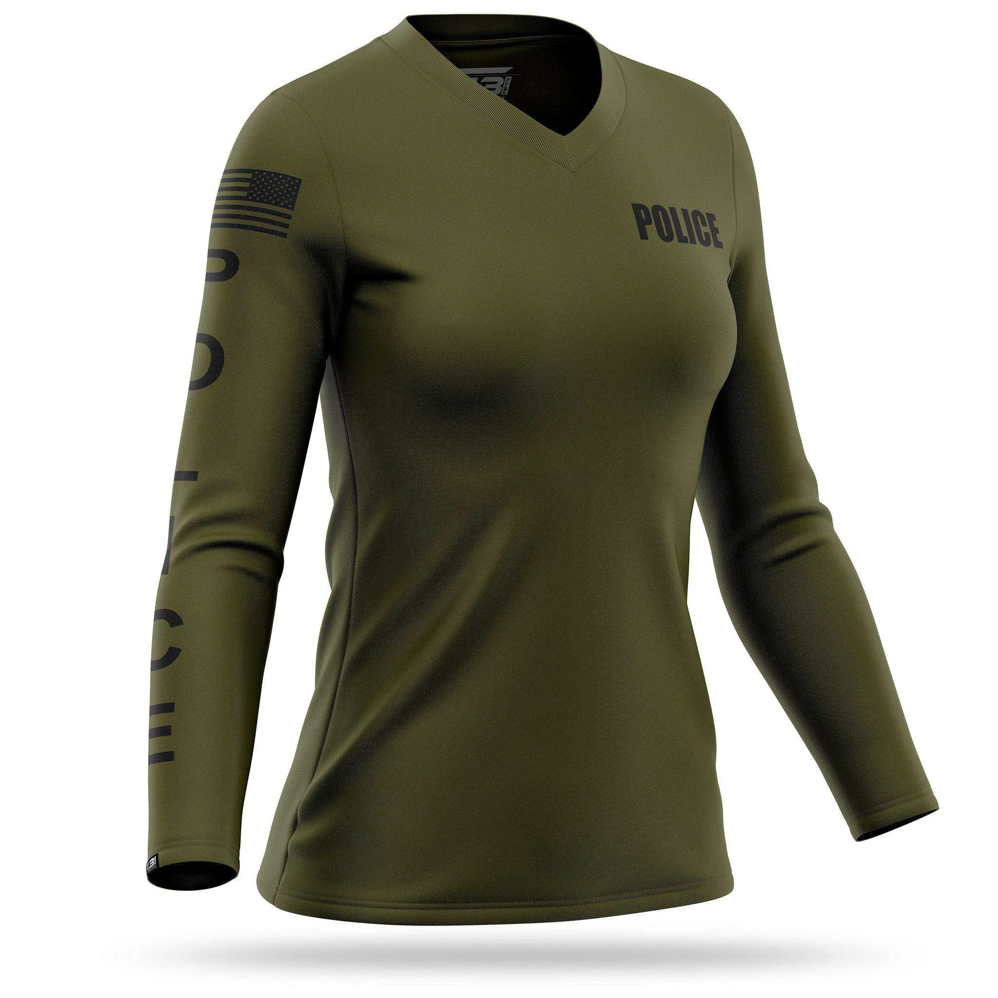 [POLICE] Women's Utility Long Sleeve [GRN/BLK]