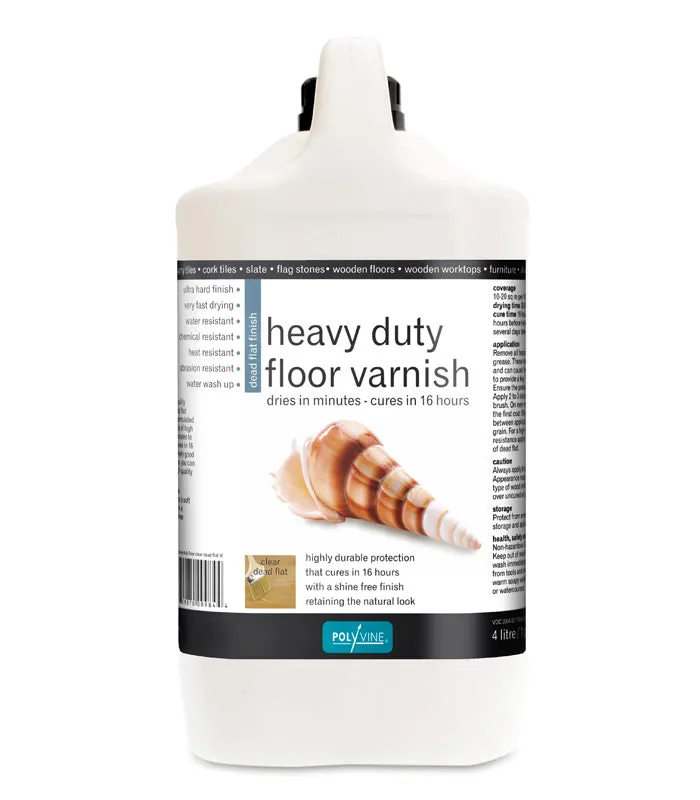 Polyvine Heavy Duty Floor Varnish - Dead Flat