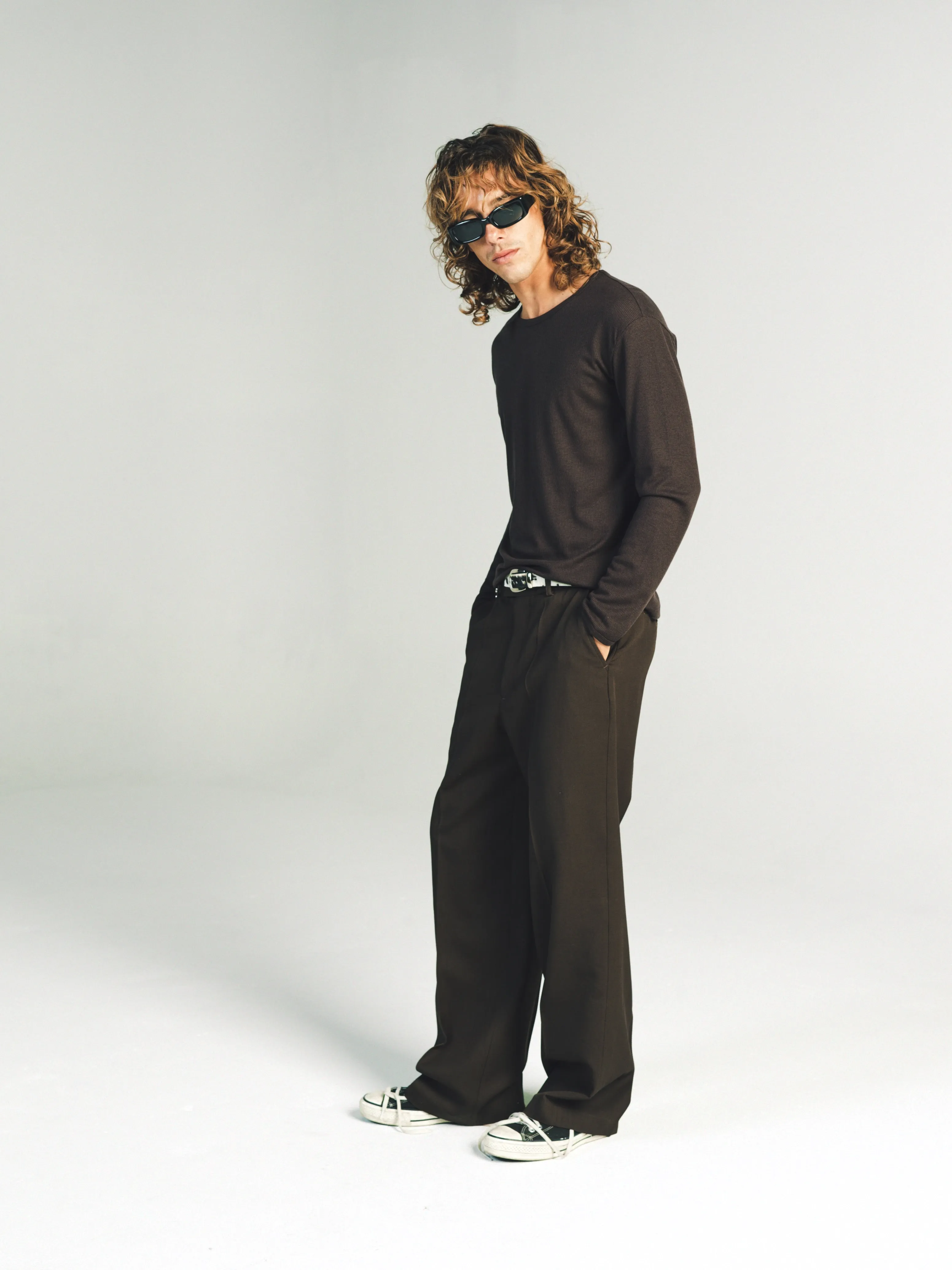 RELAXED PRIMO TROUSERS | BROWN