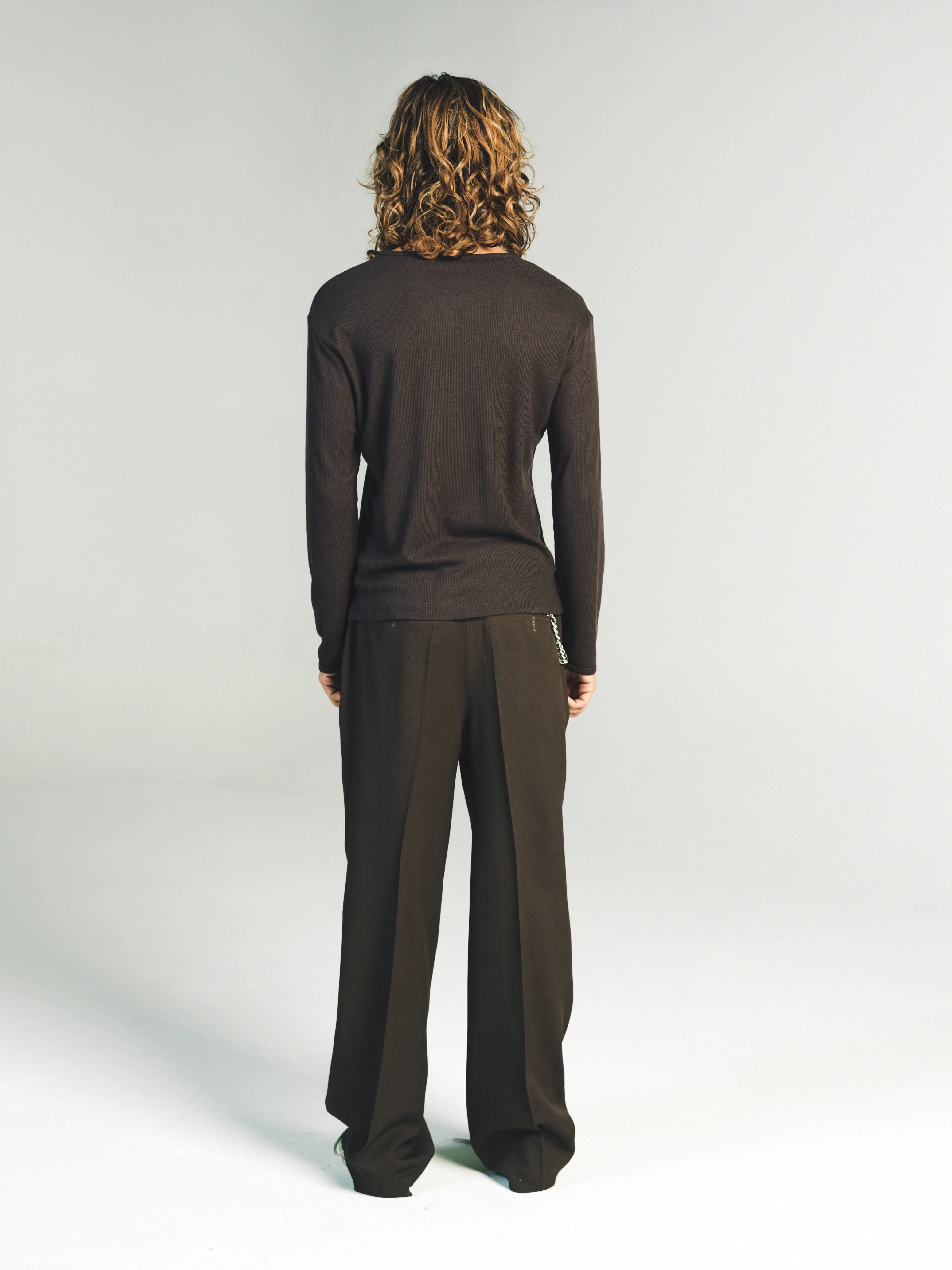 RELAXED PRIMO TROUSERS | BROWN