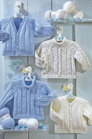 Sirdar Snuggly Baby and Children Patterns - 3948 Four Sweaters and Cardigans - PDF Download