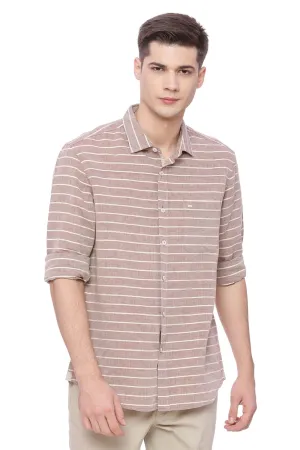 Slim Fit Madder Weft Stripes Shirt