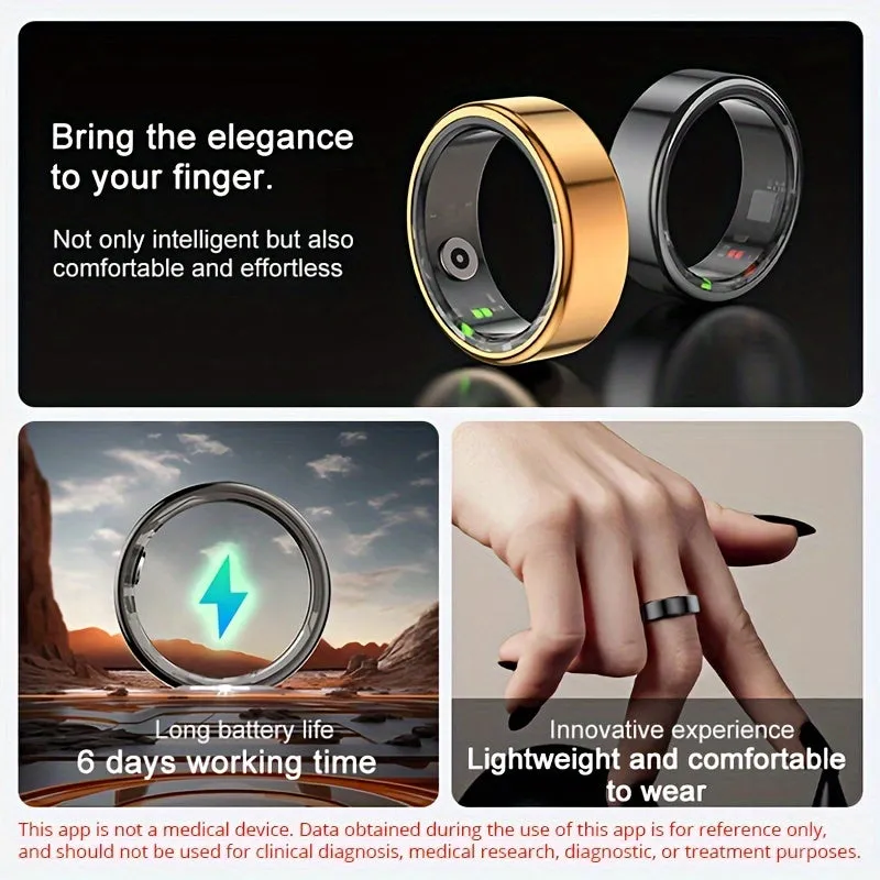 Smart Ring Fitness Tracker Workout SmartRing, Steps, Distance, Calories, Sleep Tracking,Sports Tracking Device, Gift For Women & Men