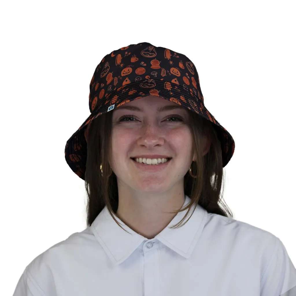 Spooky Halloween Orange Bucket Hat