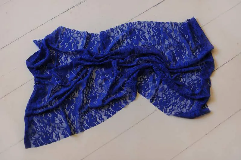 Stretch Lace Wrap in Royal Blue