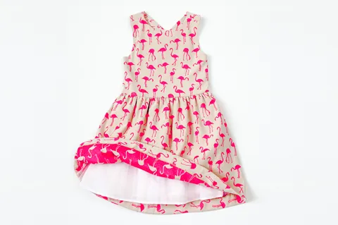 Tan Flamingo Dress