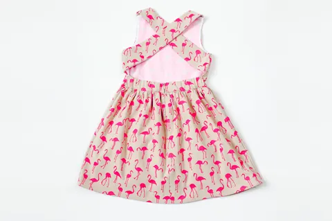 Tan Flamingo Dress