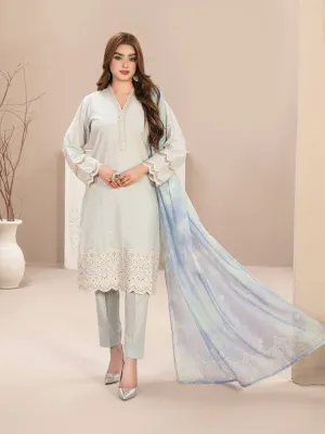 Tawakkal "Mismah" Embroidered Broshia Lawn Suit (D2743) - Ice Blue