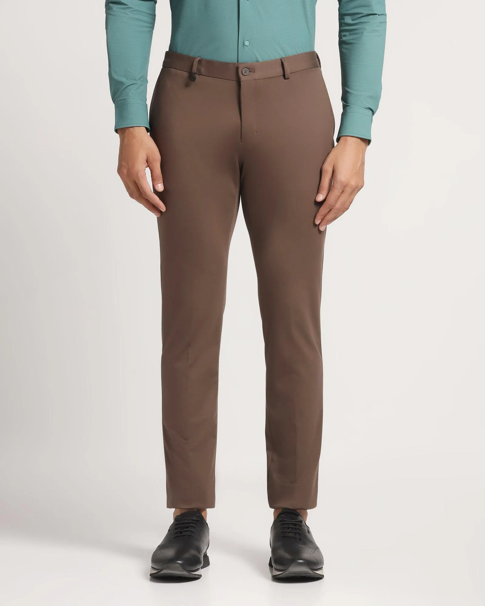 TechPro Slim Fit B-91 Formal Brown Solid Trouser - Explorer