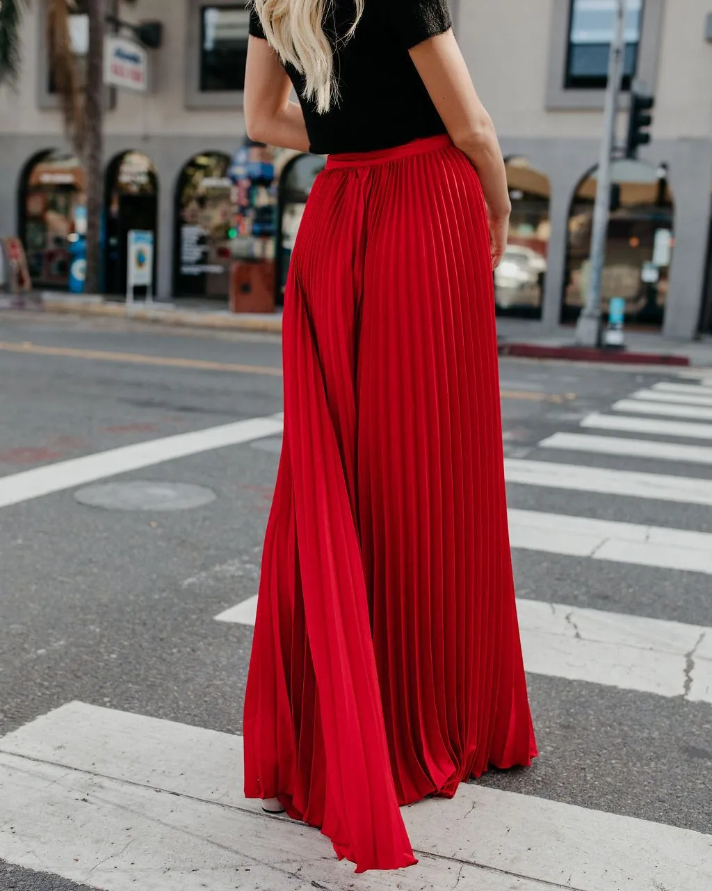 Tie-dyed Elastic Waist Skirt Bottoms