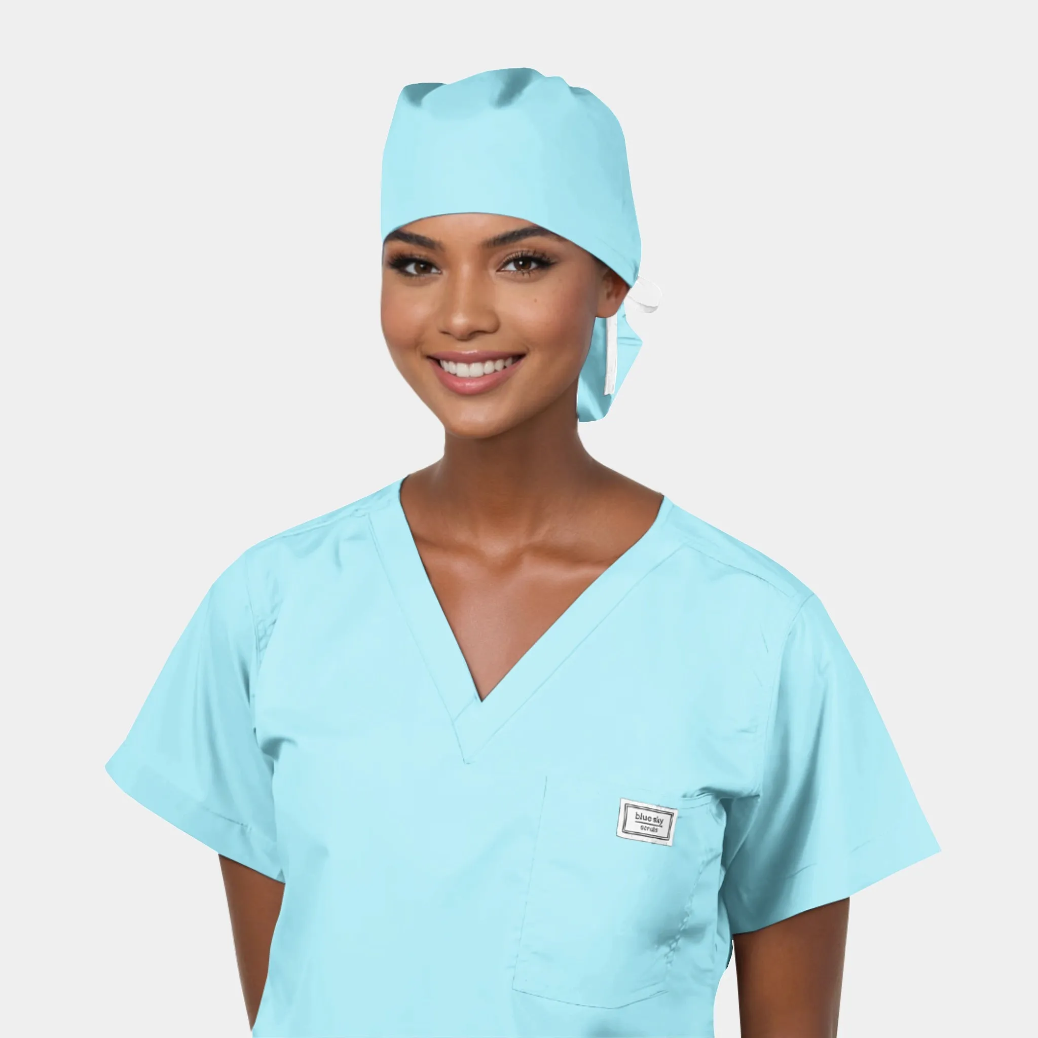 Turquoise Blue - Pony Scrub Hat