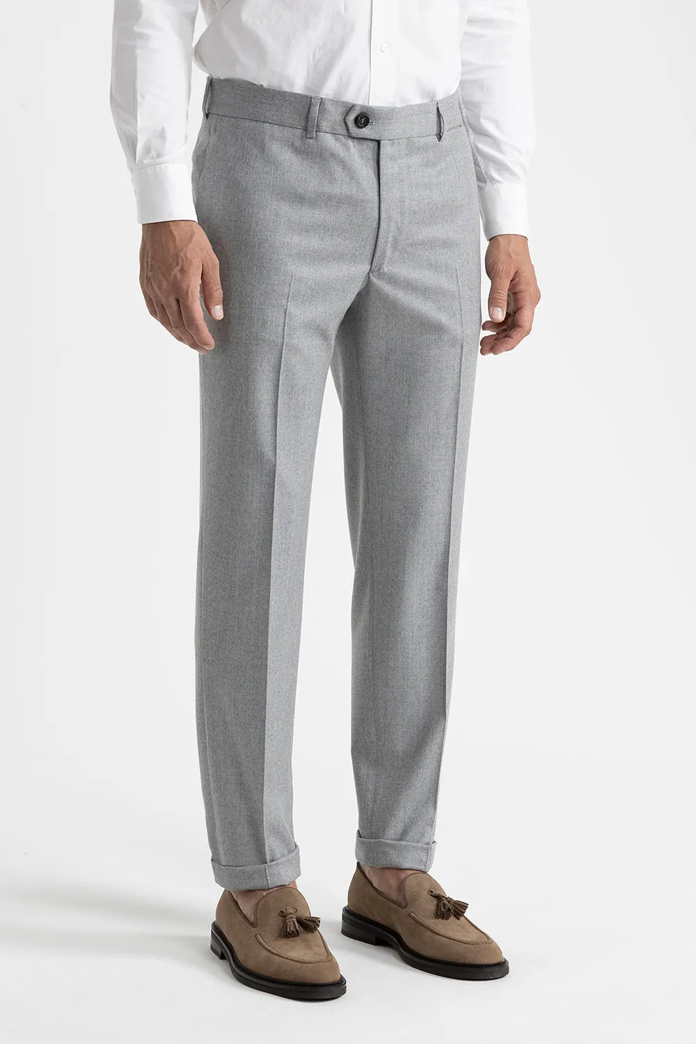 Unlined pure new wool classic trousers