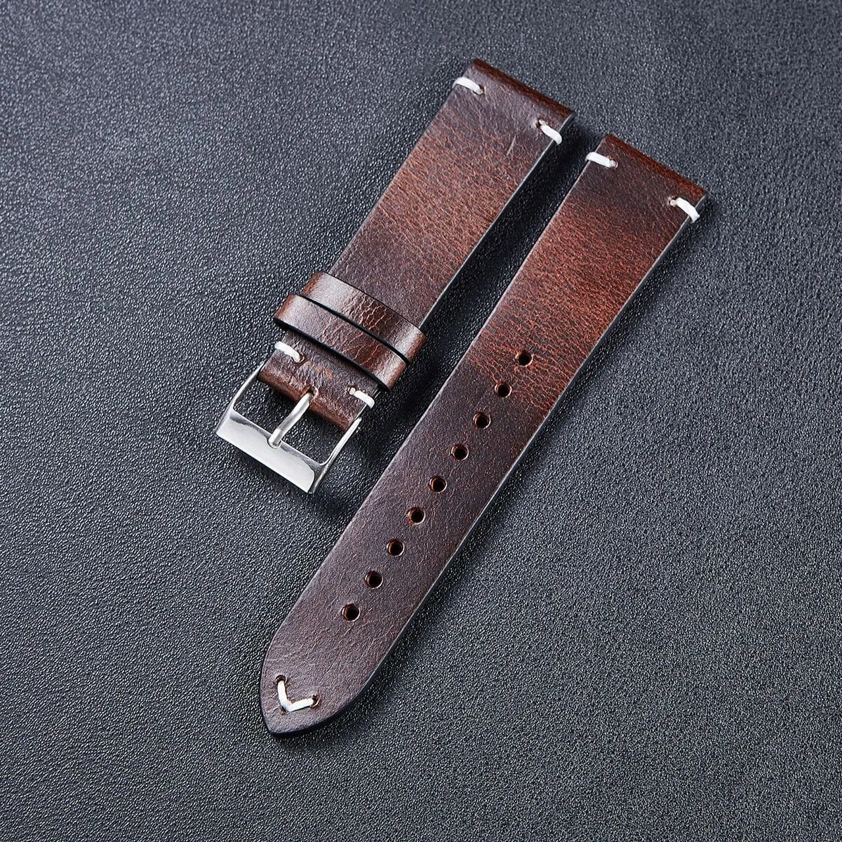 Vintage Oiled Leather Watch Straps Compatible with the Tommy Hilfiger 22mm Range