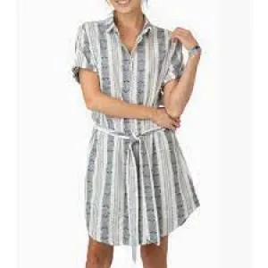 Women's Indigo Double IKAT Dress