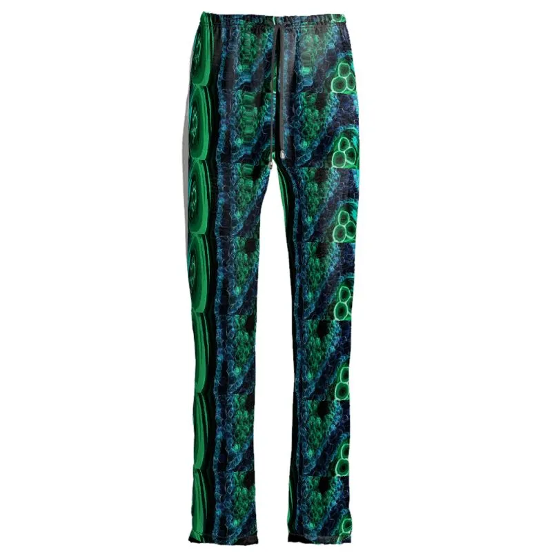 Womens "Malachite" Poly Satin Trousers