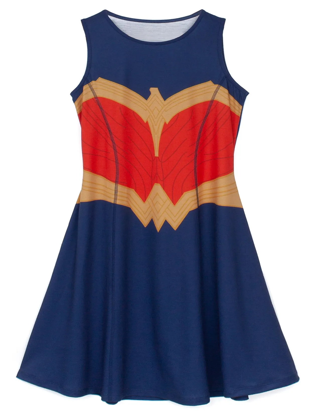 Wonder Woman Girls Costume Dress - Blue